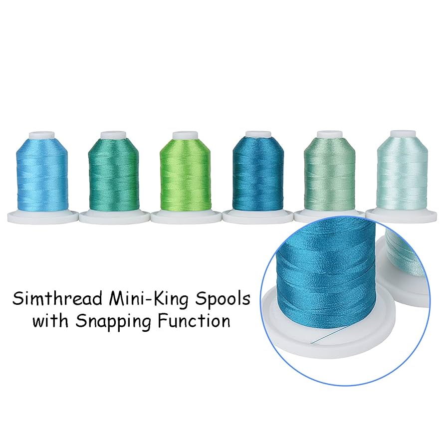 まめつぶ Amazon | Simthread 刺繍糸 800ヤード スナップスプール 108